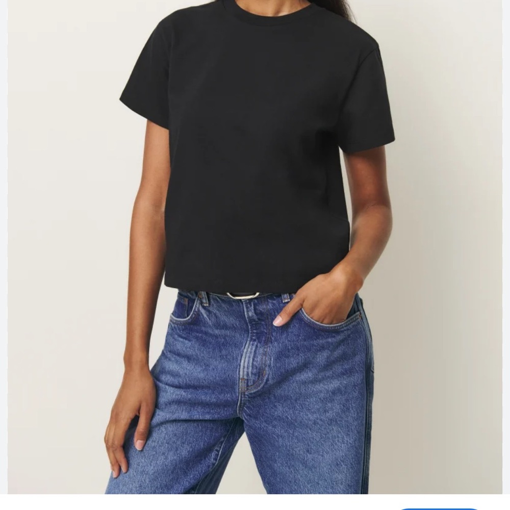 Reformation Black Short Sleeve Tee